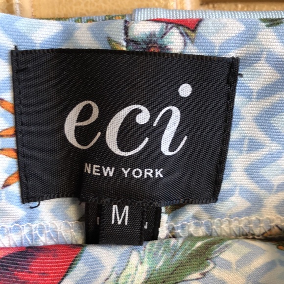 Blue Nordstrom Pencil Skirt with Multicolor Flowers - Picture 3 of 4